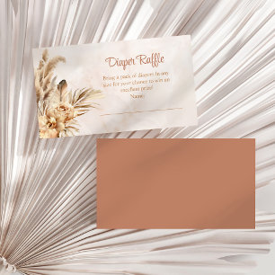 Pampas Grass Orchid Diaper Raffle Enclosure Card
