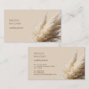 Pampas Grass Photo Realistic Business Card