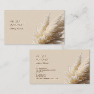 Pampas Grass Photo Realistic  Business Card
