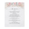 Pampas Grass Pink Florals Tropical Menu