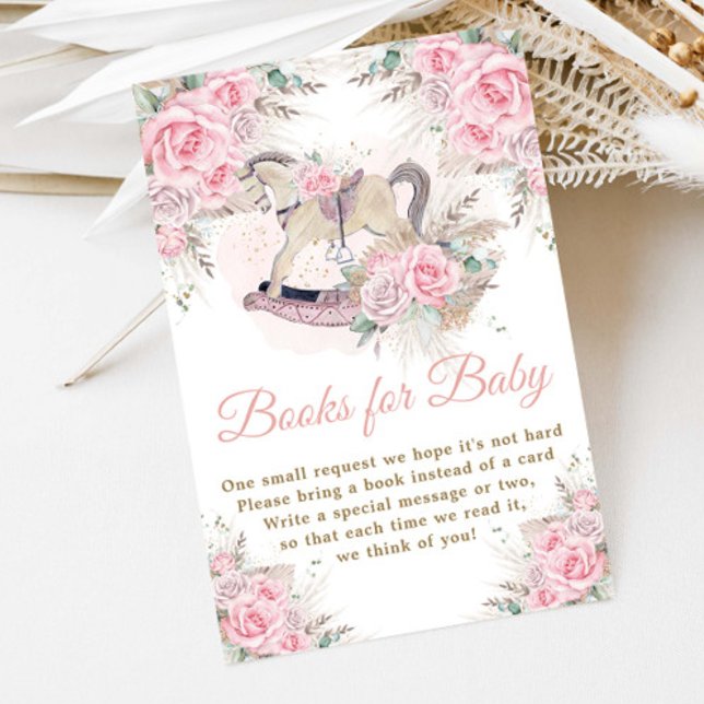 Pampas Grass Pink Rocking Horse Books for Baby Enclosure Card (Creator Uploaded)