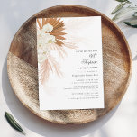 Pampas Grass Script 60th Birthday Surprise Party<br><div class="desc">Pampas Grass Burnt Orange 60th Birthday Party Invitation featuring desert palms botanical with modern typography and layout on white background. You can completely customise this card for other special events by clicking the "Personalise" button to change the year,  layout,  text colour and much more.</div>