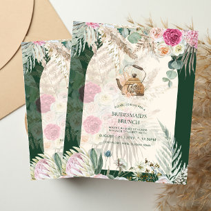 Pampas Grass TEA PARTY Bridal Shower Lunch Flyer