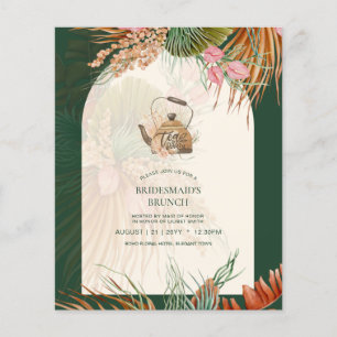 Pampas Grass TEA PARTY Bridal Shower Lunch Flyer
