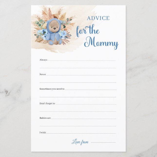 Pampas grass teddy bear palm Advice For The Mummy (Front)