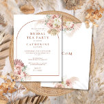 Pampas Grass Terracotta Arch Bridal Tea Party Invitation<br><div class="desc">Beautiful floral pampas grass watercolors and chic arch frame your special bridal tea party details in stylish terracotta typography and your monogram initials on the reverse of this elegant invitation. Designed by Thisisnotme©</div>