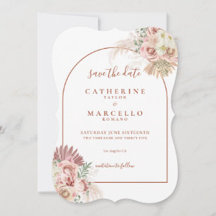 Pampas Grass Terracotta Arch Floral Wedding Save T The Date