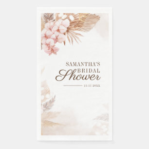 Pampas Grass Terracotta Boho Chic Bridal Shower  Napkin