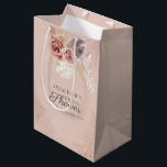 Pampas Grass Terracotta Floral Bridal Shower Medium Gift Bag<br><div class="desc">Create your very own custom and personalised Pampas Grass Tan Bridal Shower gift bag with your shower details easily by clicking the "Personalise" button. Use the "Customise it" button to further re-arrange and format the style and placement of text. Could easily be repurpose for other special events like anniversaries, baby...</div>