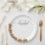 Pampas Grass Wedding Gown Boho Bridal Shower Paper Plate<br><div class="desc">Make this unique and elegant  Pampas Grass Wedding Gown Boho  terracotta Bridal Shower design your own: it features lavender colours with bridal gowns and you can add your wedding registry or your wedding website to share with your besties!</div>
