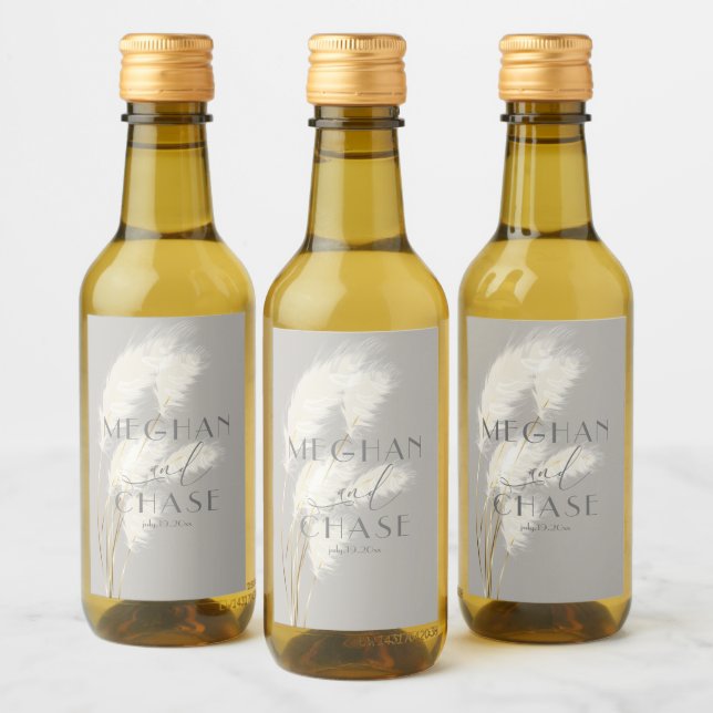 Pampas Grass Wine Label (Bottles)