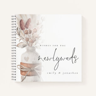 Pampas Grass Wishes for Newlyweds Guest Book