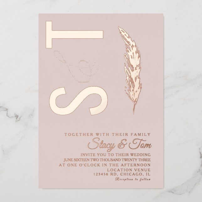 Pampas Logo  Ampersand Wedding Pressed (Front)