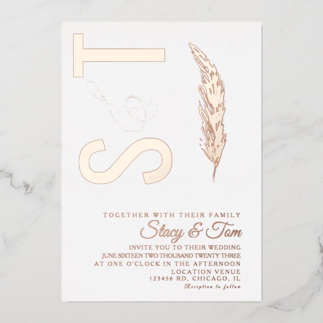 Pampas Logo  Ampersand Wedding Pressed (Front)