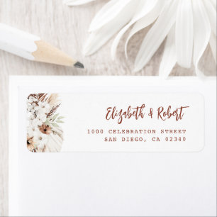 pampas terracotta custom address label return address label