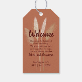 Pampas Wedding Welcome Favour Party Favour Gift Tags
