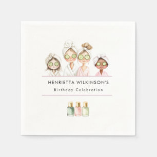 Pamper Party Birthday Celebration Napkins