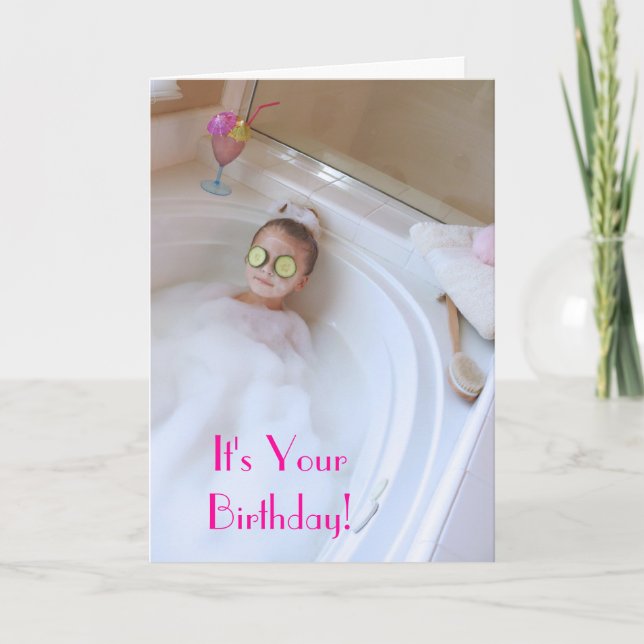 Pamper Yourself Birthday Card (Front)