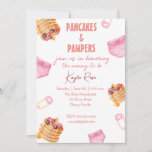 Pampers and Pancakes baby shower Invitation<br><div class="desc">Pampers and pancakes is an adorable theme for a breakfast or brunch baby shower. see full collection.</div>