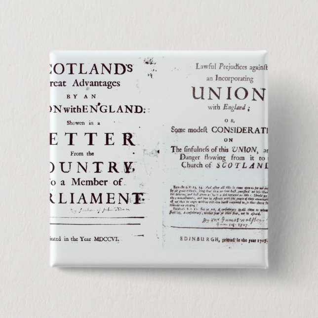 Pamphlets showing both sides 15 cm square badge (Front)