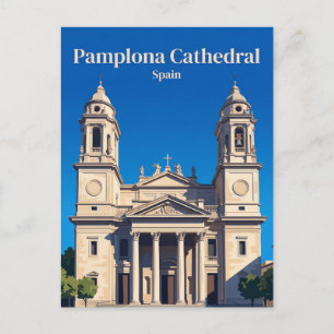 Pamplona Cathedral Spain Postcard
