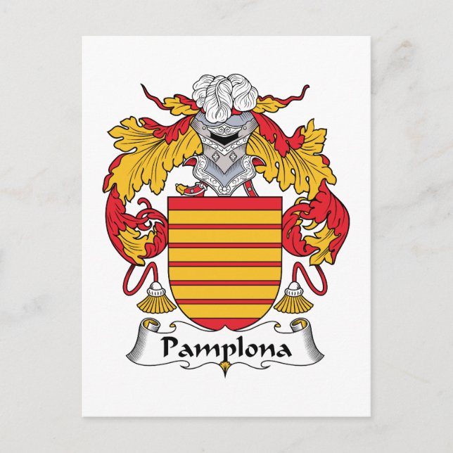 Pamplona Family Crest Postcard (Front)
