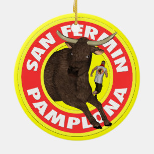 Pamplona - San Fermin Ceramic Tree Decoration
