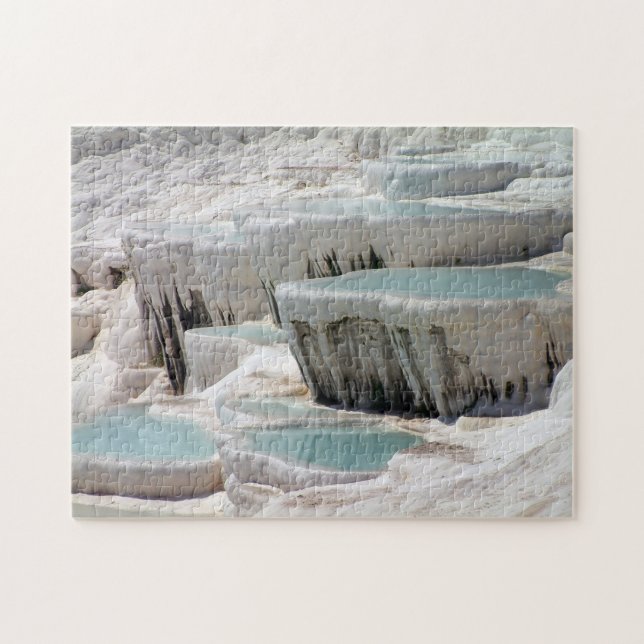 Pamukkale Blue & White Pools - Turkey Jigsaw Puzzle (Horizontal)