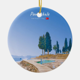 Pamukkale, Turkey -  Thermal Pools Ceramic Ornament