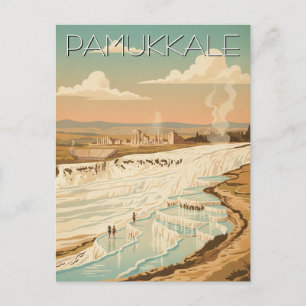 Pamukkale Turkey Travel Postcard