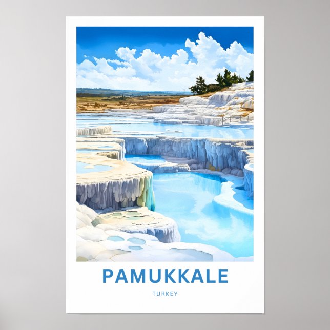 Pamukkale Turkey Travel Print (Front)