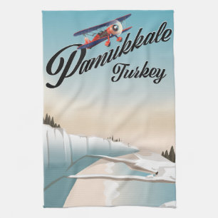 Pamukkale turkey Vacation poster. Tea Towel