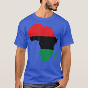 Pan Africa African Continent Flag on Map UNIA  T-Shirt