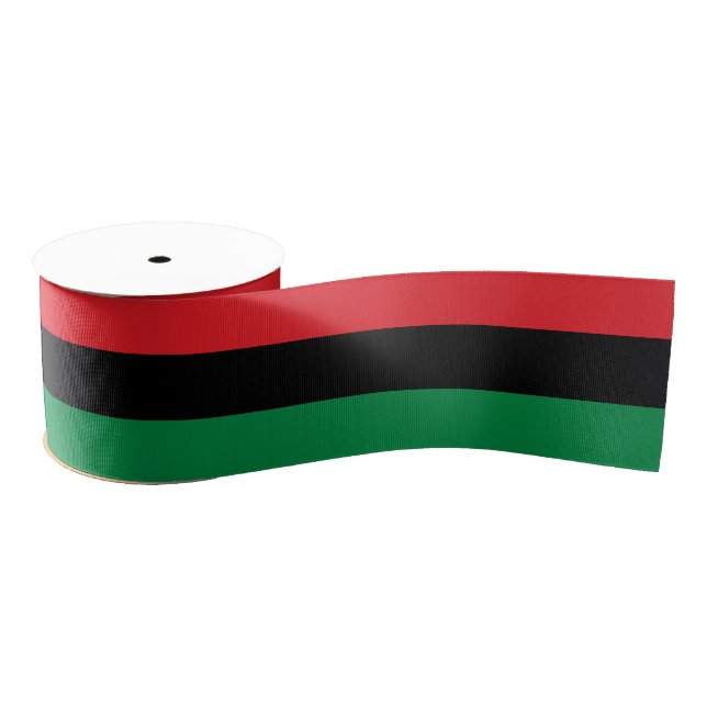 Pan African & Afro-American UNIA Flag Ribbon Grosgrain Ribbon (Spool)