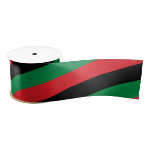 Pan African & Afro-American UNIA Flag Ribbon Satin Ribbon