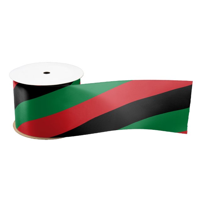 Pan African & Afro-American UNIA Flag Ribbon Satin Ribbon (Spool)