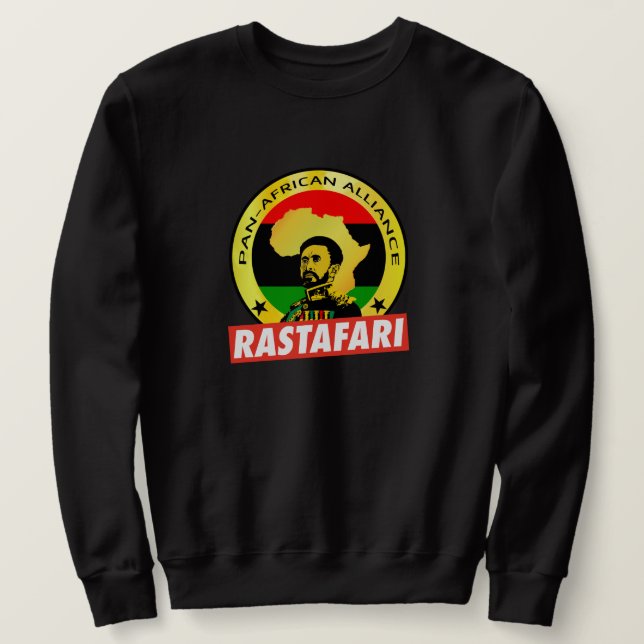 PAN-AFRICAN-ALLIANCE Africa Jah Rastafari Sweater  (Design Front)