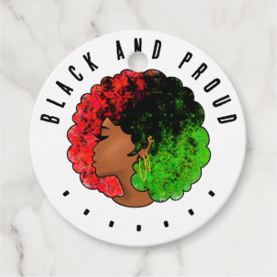 Pan African black girl woman red green pride afro  Favour Tags