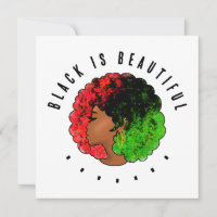 Pan African black girl woman red green pride afro