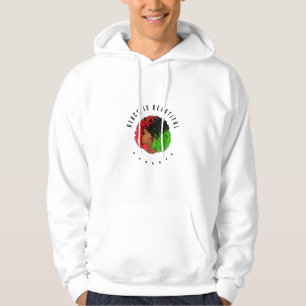 Pan African black girl woman red green pride afro  Hoodie