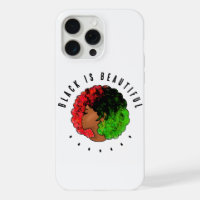 Pan African black girl woman red green pride afro