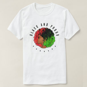 Pan African black girl woman red green pride afro T-Shirt