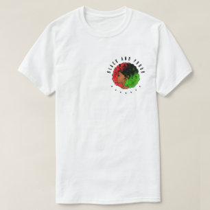 Pan African black girl woman red green pride afro T-Shirt