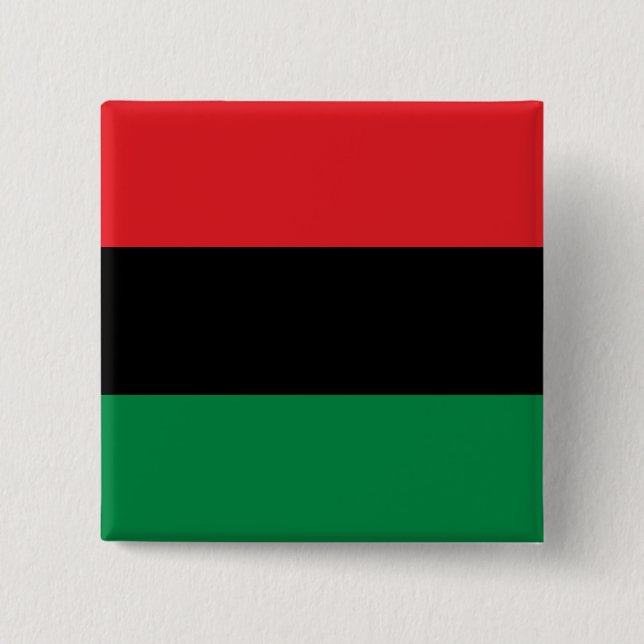 Pan-African Flag 15 Cm Square Badge (Front)