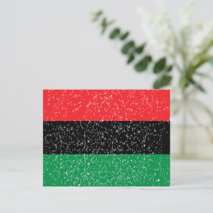 Pan African flag, Afro American Black history Postcard