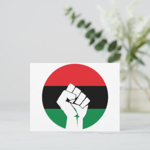 Pan African flag, Afro American Black history Postcard