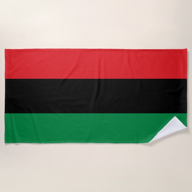 Pan-African Flag Beach Towel (Front)
