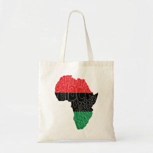Pan African Flag Black History Month Design Tote Bag