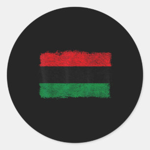 Pan african flag black liberation banner black classic round sticker