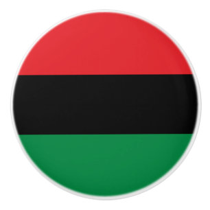 Pan-African Flag Ceramic Knob